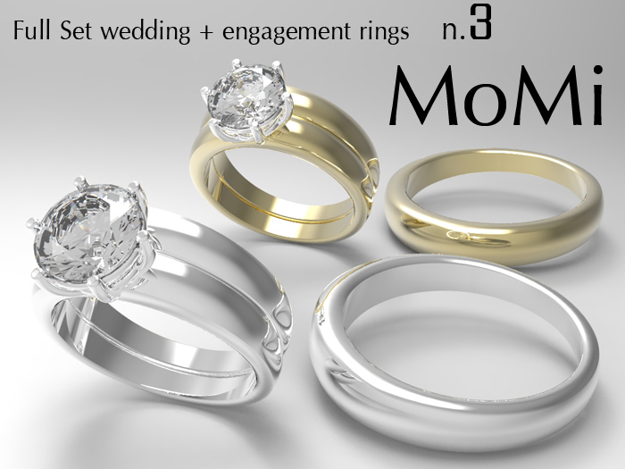 Wedding RINGS set MoMi -n. 3  bandit jewelry demo