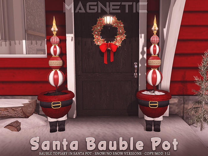 Magnetic - Santa Bauble Pot