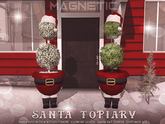 Magnetic - Santa Topiary