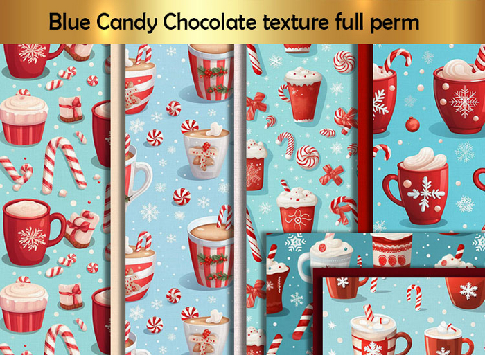 Blue Candy Chocolate texture full perm