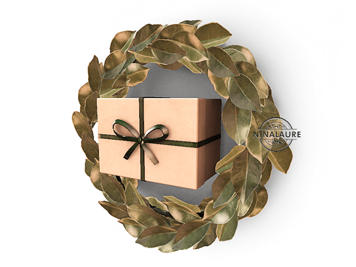 Trompe Loeil - Wreath With Present *SALE*