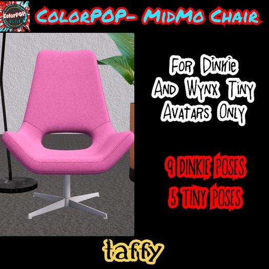 ColorPOP - MidMo Chair - Taffy (ADD to Unpack)