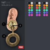 [HT] - E0012 Swallow Earrings XL (F)