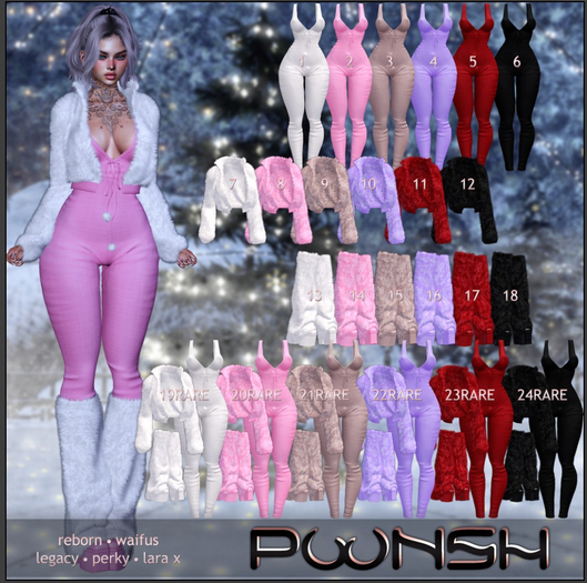 23. POONSH JENNA OUTFIT RED RARE larax