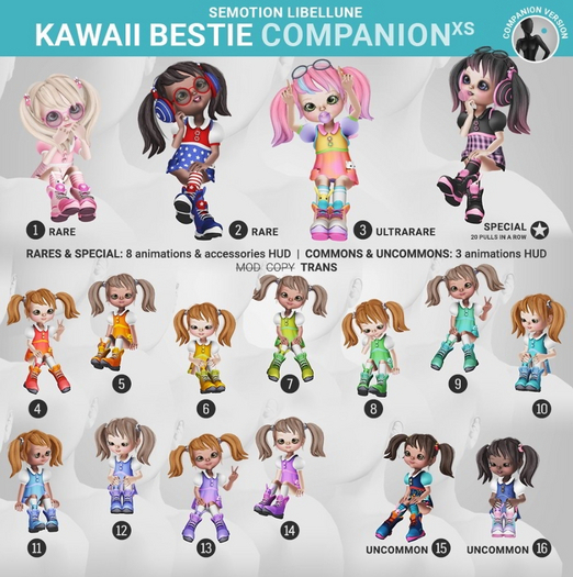 4. SEmotion Libellune Kawaii Bestie XS Companion RARE