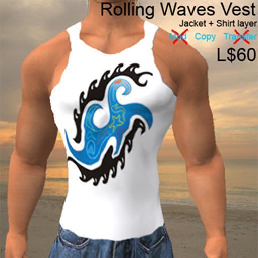 Surface Rolling Waves Vest