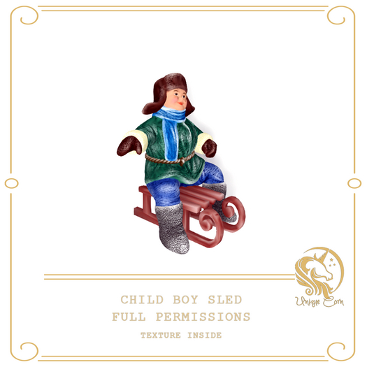 Full Perm Child Boy Sled
