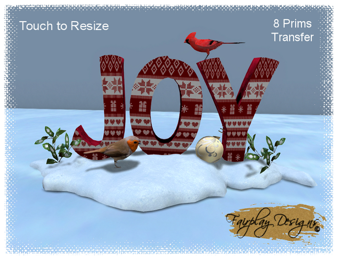~R~JOY Christmas 3D Block~Trans