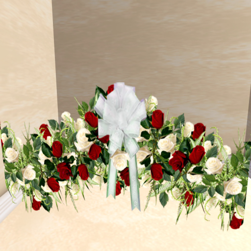 Second Life Marketplace - Dark Red Rose Swag Decal