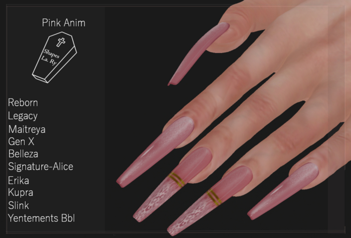 !Nails PinkAnim-Lary-Fatpack
