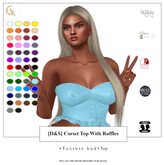 [D&S] Corset Top With Ruffles
