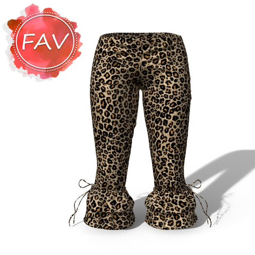 Leopard Ruffle Capri Maitreya