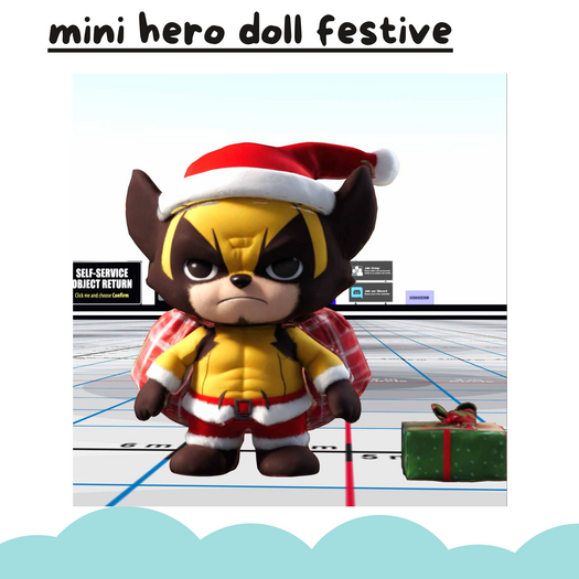 (AL) mini hero doll festive