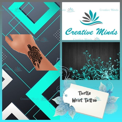 CM BOM Turtle Wrist Tattoo (Dark)