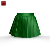 Green Freya Pleats Skirt
