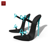 Black Teal Minji Heels Kupra