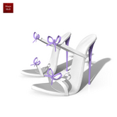 Lilac White Minji Heels Kupra