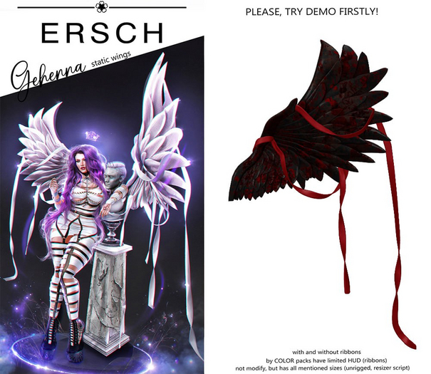ERSCH - Gehenna Wings -bloody black-
