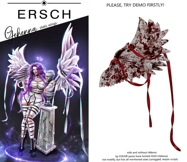 ERSCH - Gehenna Wings -bloody white-