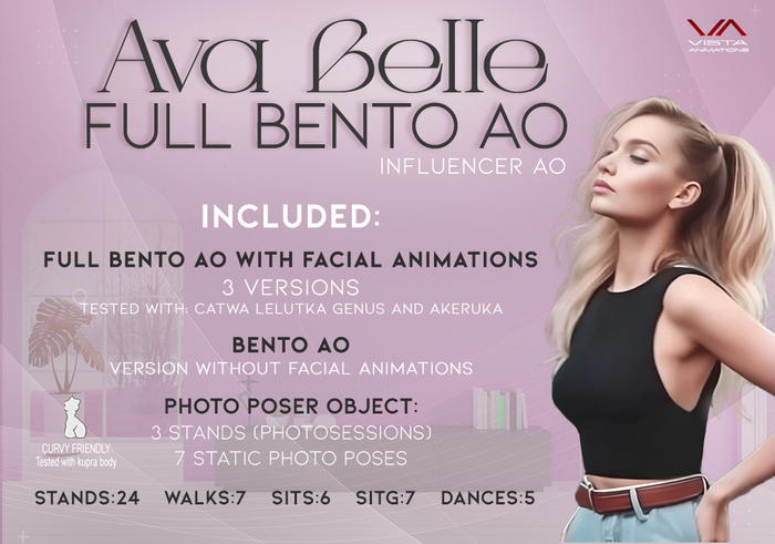 VISTA ANIMATIONS-AVA BELLE FULL BENTO AO