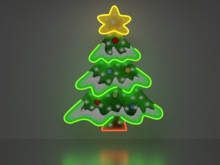 Christmas tree Neon picture Full Permission