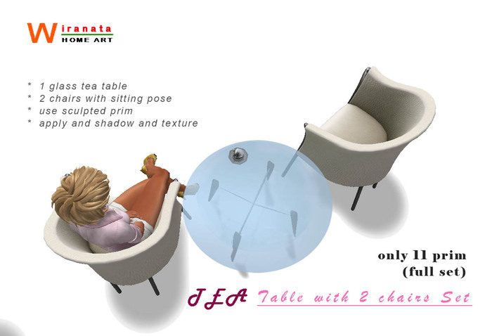 Tea Table with 2 chair**