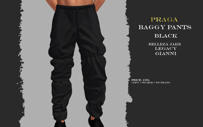 Praga Baggy Pants - Black