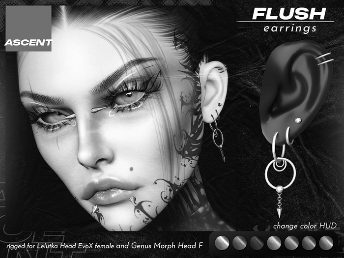 ASCENT - DEMO Flush Earrings (Genus Morph + Lel EvoX F)