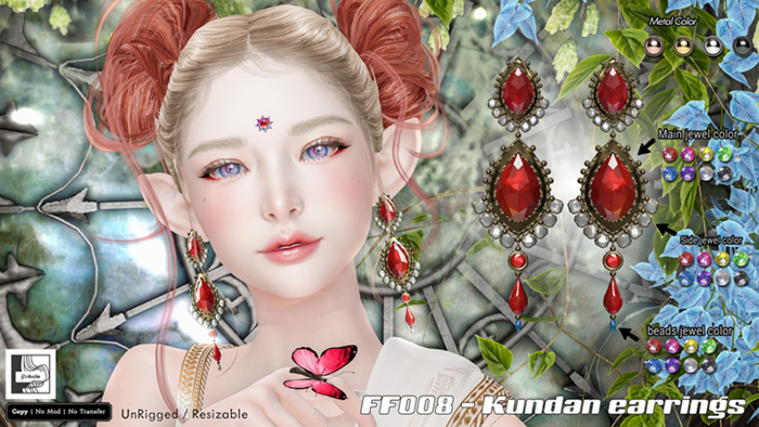 Schelm :) FF008 - Kundan earrings-[unpack]