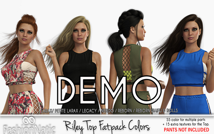 Demo Riley Top Fatpack Colors