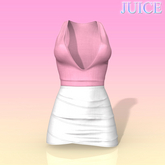 Pink White Fitted Dress Maitreya