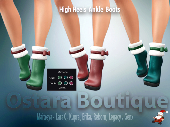 Xmas High Heels Ankle Boots  