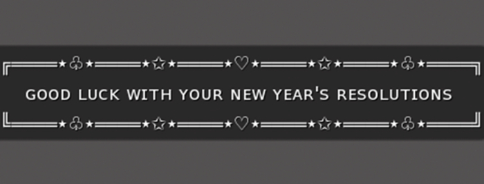 :: MG ::  Good Luck With Your New Year's Resolutions - Gesture