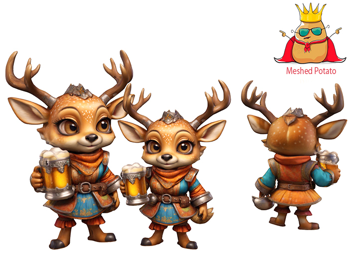 Meshed Potato - Reindeer Cheers  Full Perm