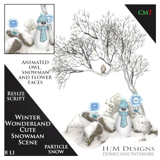 Winter Wonderland Cute Snowman Scene