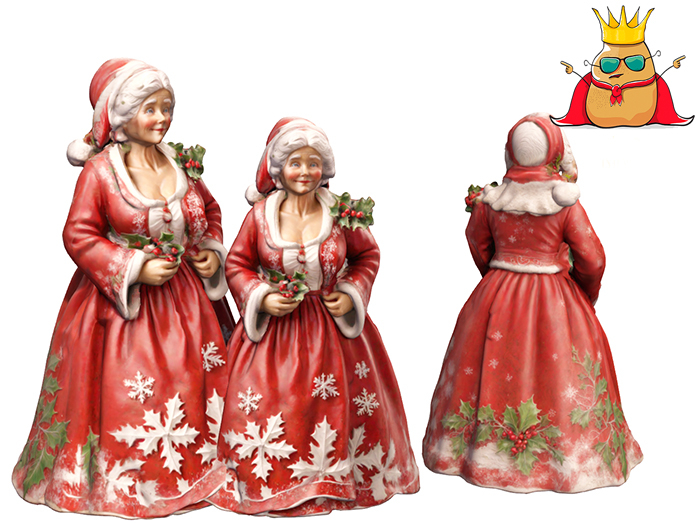 Meshed Potato - Christmas Mrs. Claus Full Perm