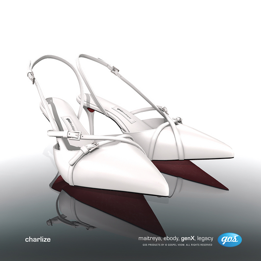 [Gos] Charlize Kitten Heels - White