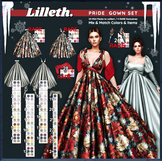 27. Lilleth PRIDE Gown2 Floral - Legacy RARE