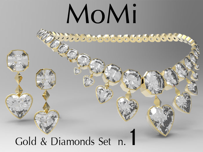 Diamond Necklace , earrings, set, Momi N.1  2024 - bandit jewelry
