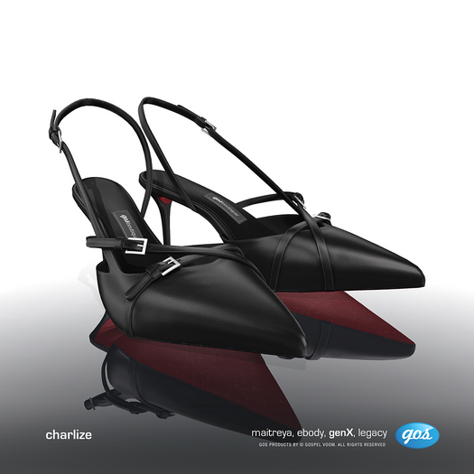 [Gos] Charlize Kitten Heels - Black