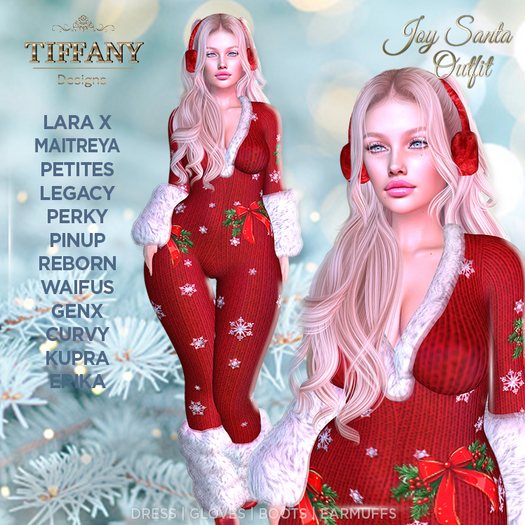 ::GIFT:: Joy Xmas Outfit [Mesh] + Lara X
