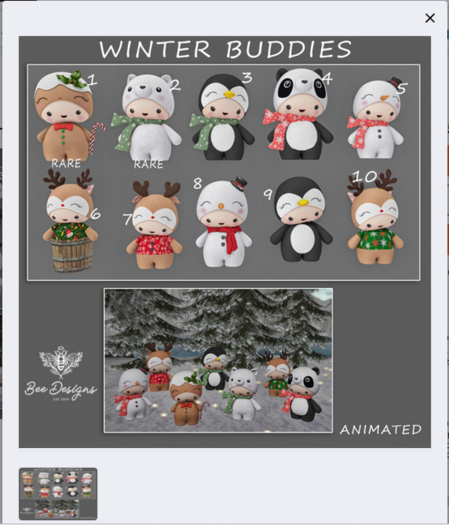 02 Bee Designs -Winter Buddies RARE