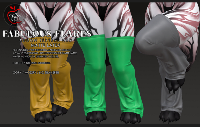 eden // Fabulous Flares - Texture Addon - Matte Latex