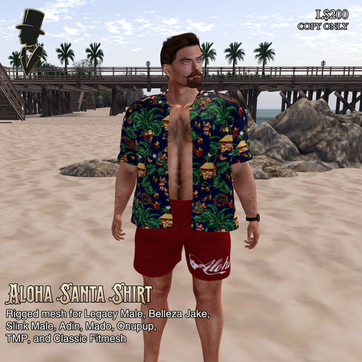 Pearse'd & Cut Aloha Santa Shirt [Boxed]