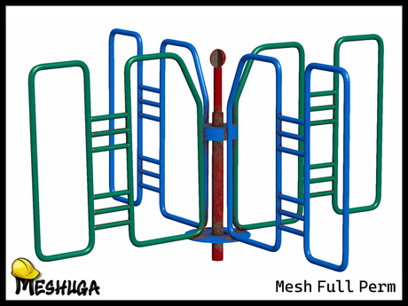 Meshuga E Rondo Second Life Marketplace - Meshuga Old Kids Playground - Merry Go Round ...