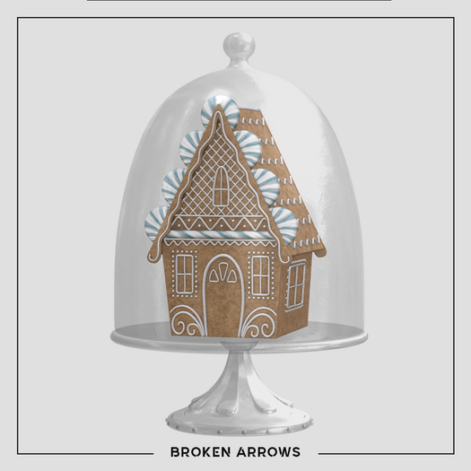 BROKEN ARROWS - Candy Christmas - Gingerbread House - Blue 