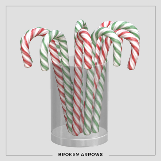 BROKEN ARROWS - Candy Christmas - Candy Cane - Red & Green 