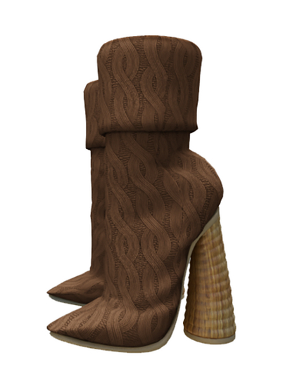 Hollyhood Spur Boots - Mocha Knit