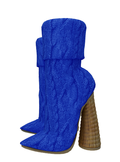 Hollyhood Spur Boots - Electric Chunky Knit