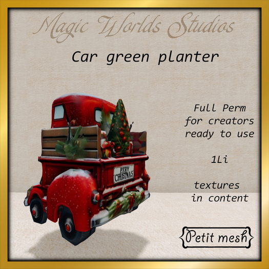 MW car red planter